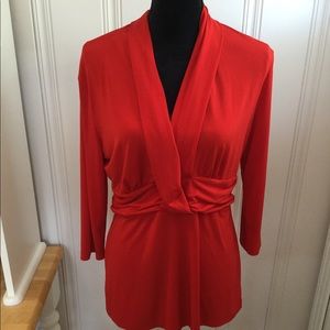 NY &Co. Sassy Christmas Red Top